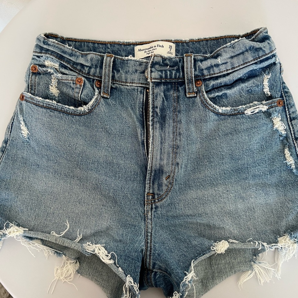 Abercrombie Curve Love High Rise Mom Shorts